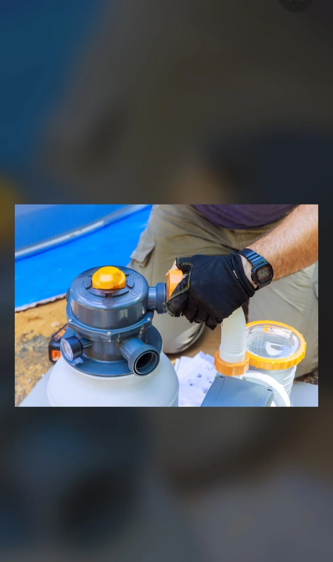 تنظيف فلاتر المسابح