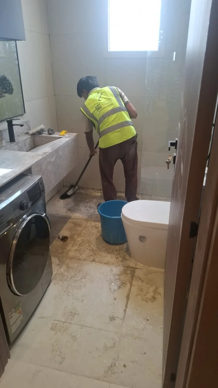 تنظيف بعد التشطيب